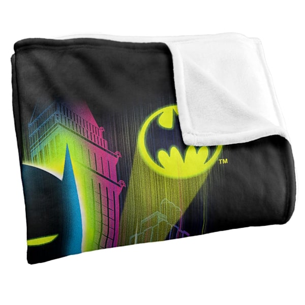 Batman Neon Filt En Storlek Flerfärgad Multicoloured One Size