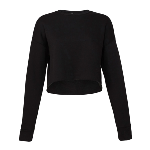 Bella + Canvas Dam/Dam Cropped Crew Fleece Top XL Svart Black XL