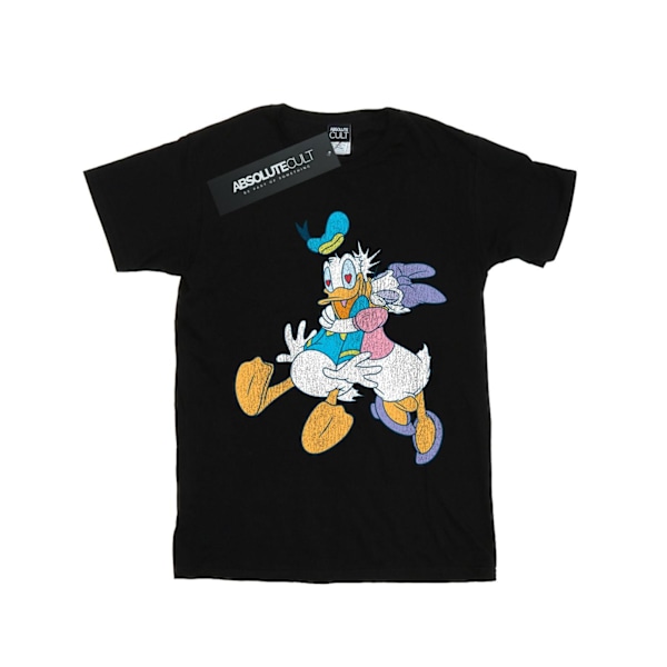 Disney Girls Donald And Daisy Duck Kiss Bomull T-Shirt 7-8 År Black 7-8 Years