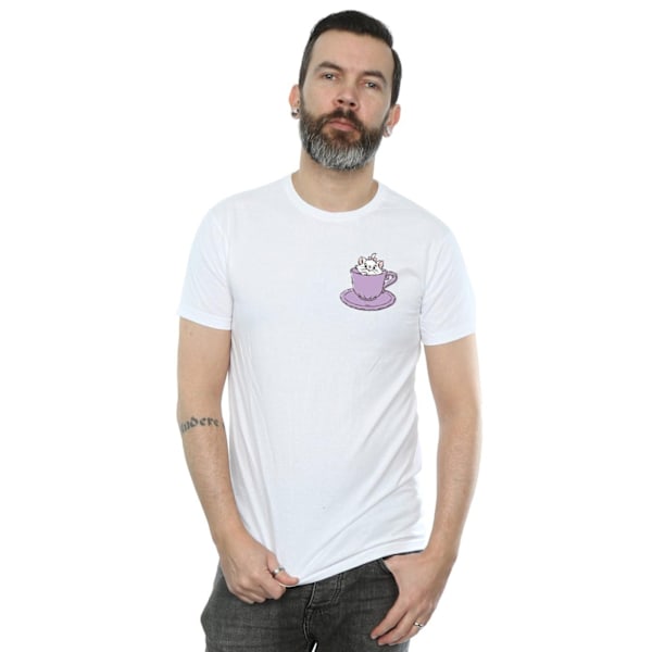 Disney Aristocats Marie i kopp brösttryck T-shirt 4XL Vit White 4XL