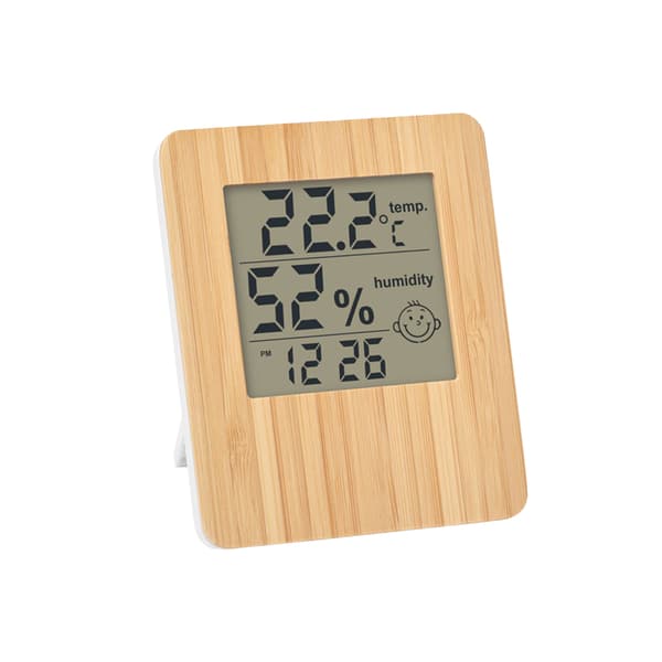 MidOcean Digital Bordsklocka i Bambu, One Size, Trä Wood One Size