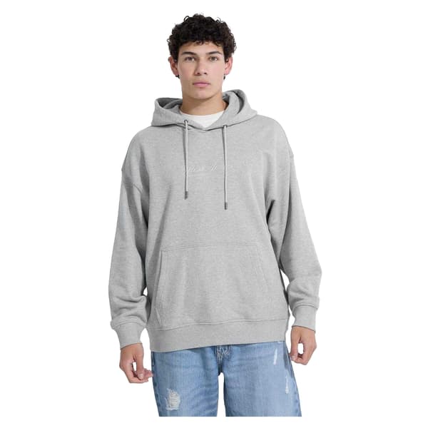 Guess Herr Script Hoodie M Gråmelerad Grey Heather M