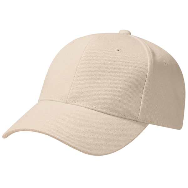 Beechfield Unisex Pro-Style Heavy Brushed Cotton Baseball Cap / Stone One Size