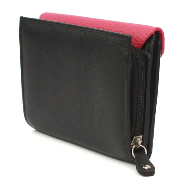 Eastern Counties Leather Una Colour Block Läderplånbok One Siz Black/Rose One Size