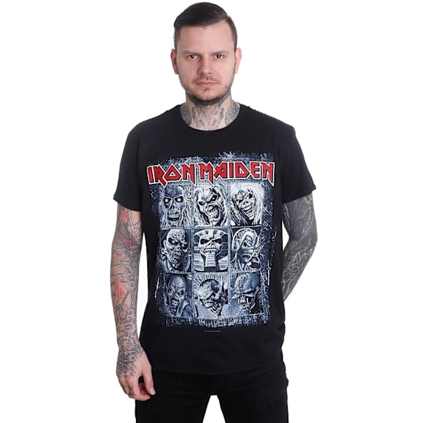 Amplified Mens 9 Eddies Iron Maiden T-Shirt S Svart Black S