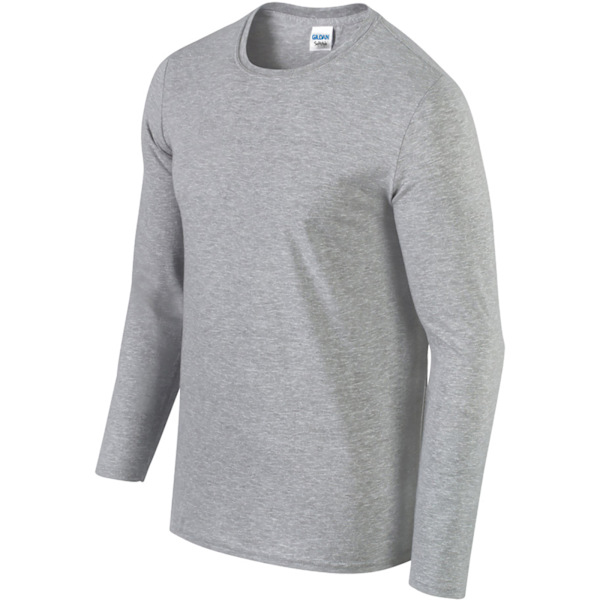 Gildan Herr Soft Style Långärmad T-shirt (5-pack) XL Sport Sport Grey (RS) XL