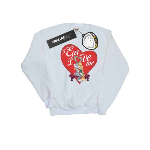 Looney Tunes Mens Bugs Bunny And Lola Alla hjärtans dag Love Me S White 4XL