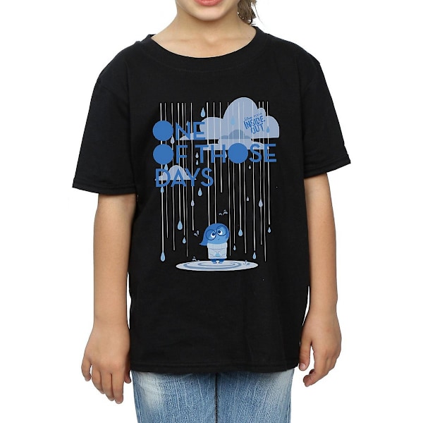 Inside Out Girls One Of Those Days Bomull T-shirt 12-13 År B Black 12-13 Years