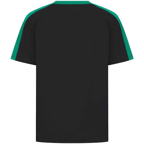 Finden & Hales Barn/Barn T-shirt 11-12 År Svart/Smaragdgrön Black/Emerald 11-12 Years