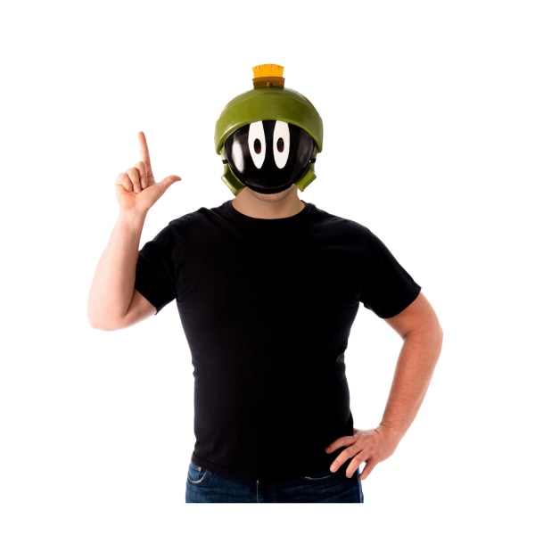 Space Jam Unisex Adult Marvin The Martian 1/2 Mask One Size Bla Black/Green One Size