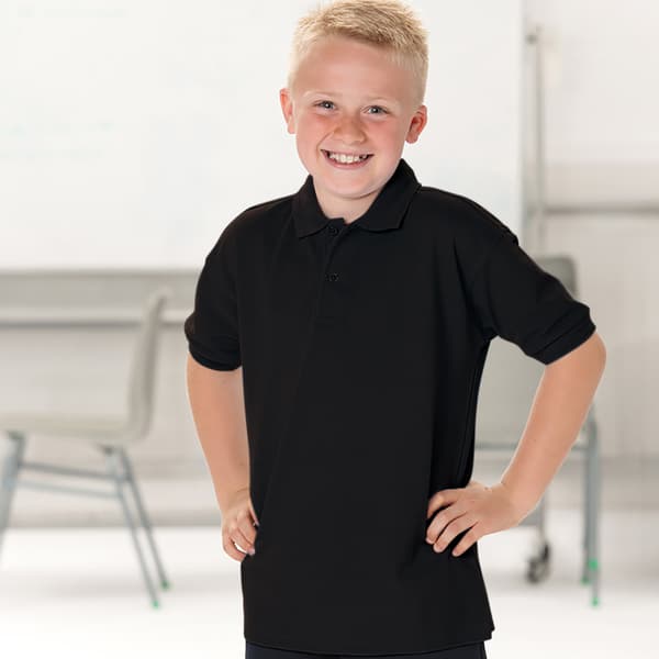Jerzees Schoolgear Barn 65/35 Pique Poloshirt (2-pack) Black 9-10