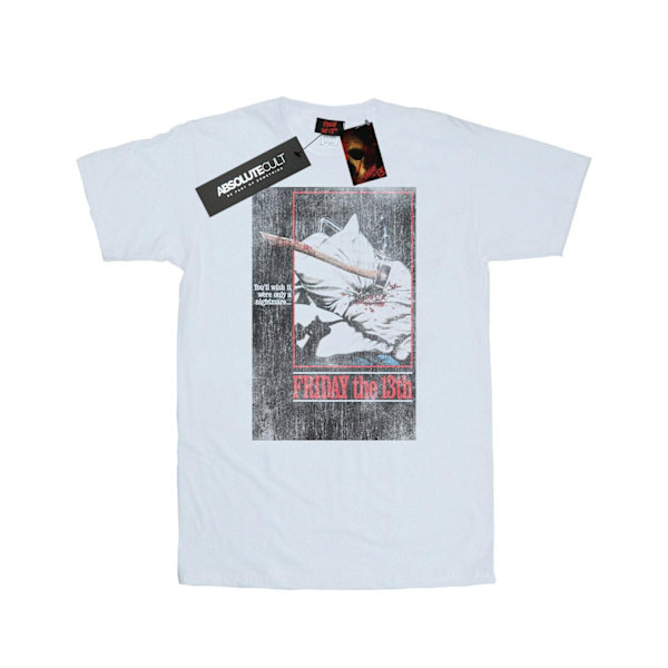 Fredag den 13:e Dam/Dam Distressed Axe Poster Bomull Pojkvän White L
