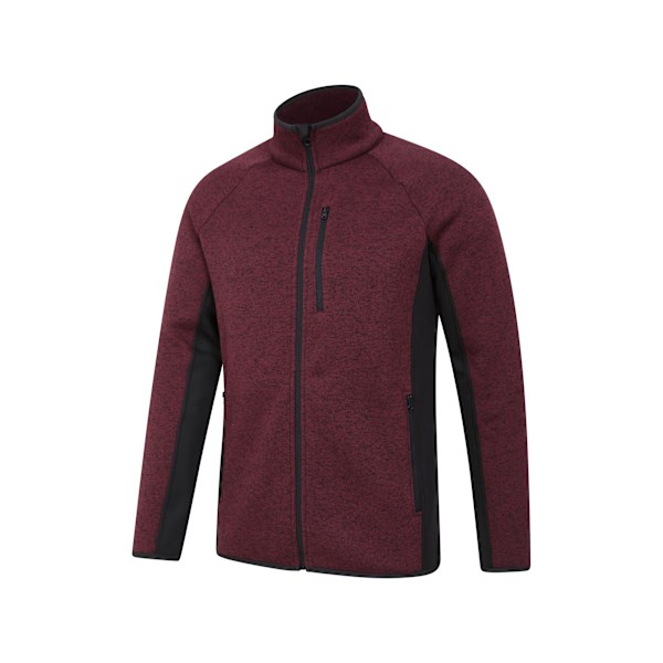 Mountain Warehouse Treston Fleecejacka med Hel Dragkedja Herr XXS Vinröd Burgundy XXS
