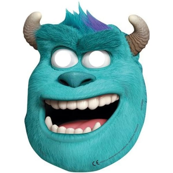 Monsters Inc Sulley Cardboard Party Mask (paket med 6) One Size B Blue/White One Size