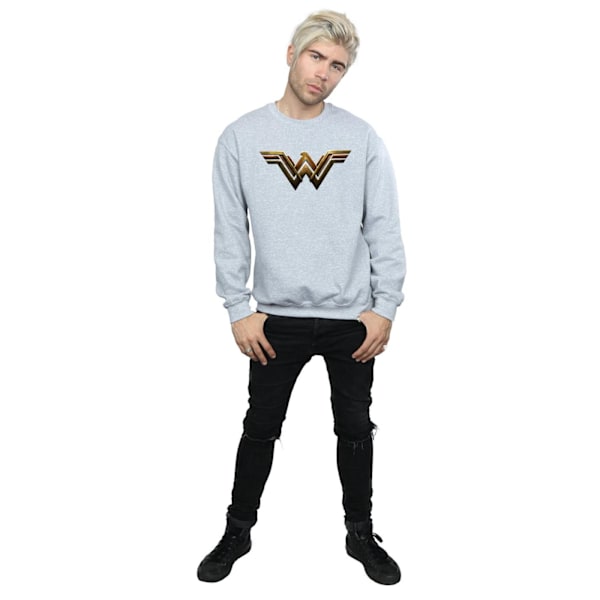 DC Comics Justice League Movie Wonder Woman Emblem Sweatshirt för män Sports Grey M