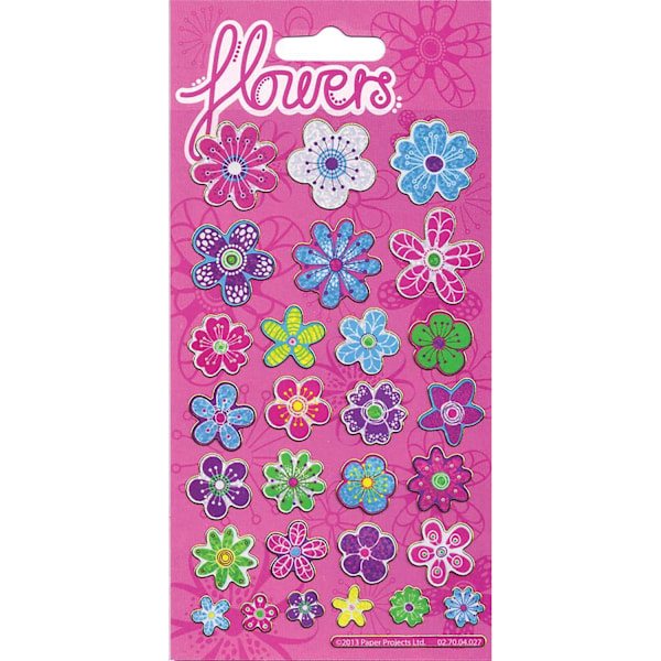 Papper Projekt Återanvändbara Blomsterklistermärken En Storlek Flerfärgad Multicoloured One Size