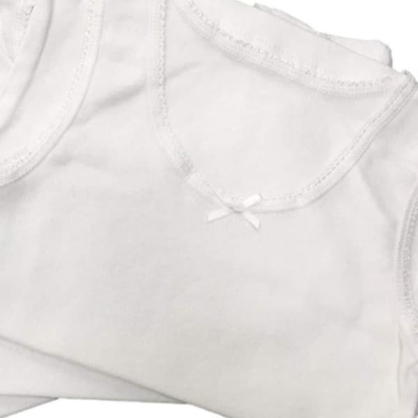 KidCollection Flickväst (6-pack) 9-11 år Vit White 9-11 Years