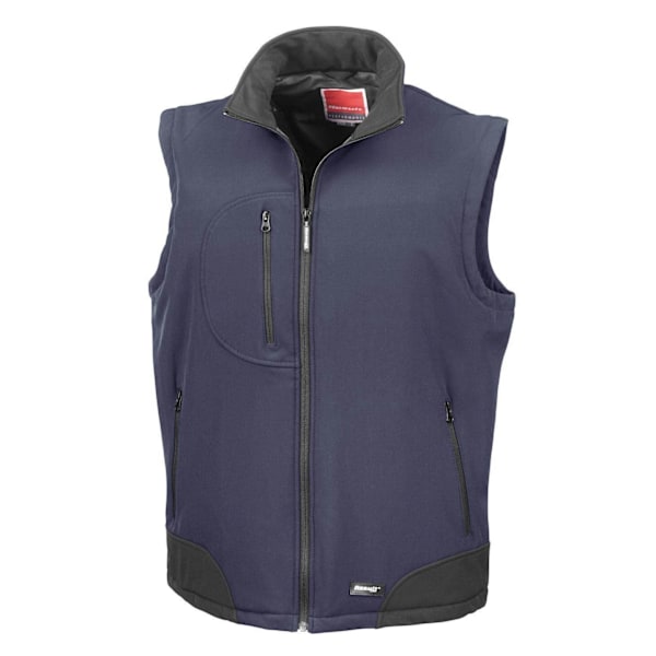 Result Softshell Väst för Herr Andningsbar Väderbeständig Jacka Navy/Black 2XL