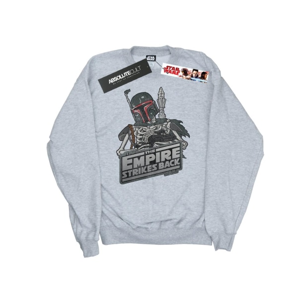 Star Wars Dam/Damer Boba Fett Skelett Sweatshirt S Sports Grå Sports Grey S