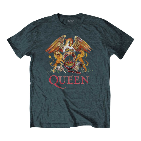 Queen Unisex Vuxen Klassisk Crest T-shirt M Blue Heather Blue Heather M