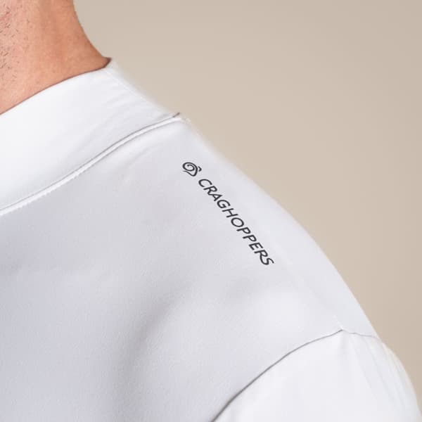 Craghoppers Herr Mock Neck Långärmad Golftröja L Vit White L