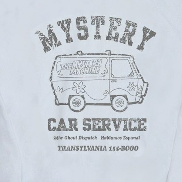 Scooby Doo Herr Mystery Car Service Sweatshirt M Vit White M
