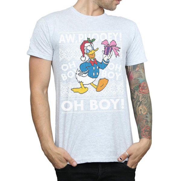 Disney Herr Donald Duck Jul Fair Isle T-shirt L Sports Grå Sports Grey L