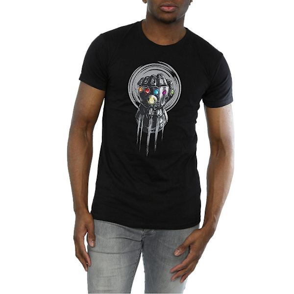 Avengers Infinity War Herr Gauntlet Bomull T-shirt XL Svart Black XL