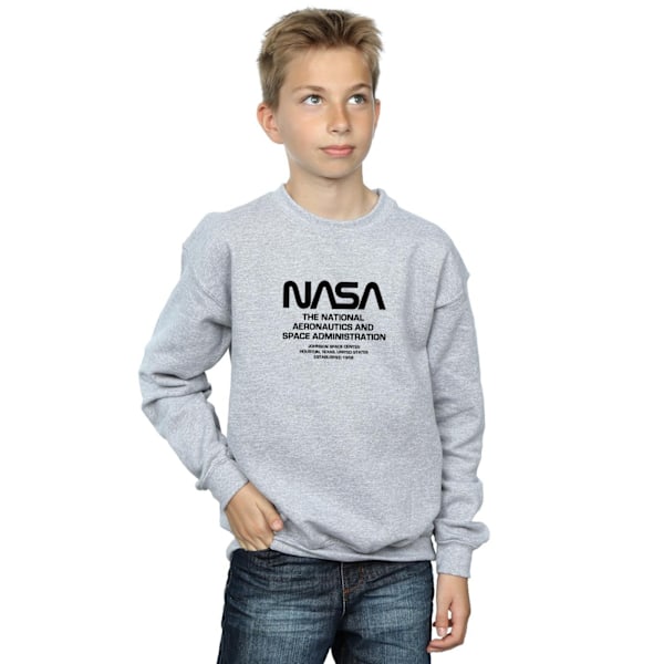 NASA Boys Worm Blurb Sweatshirt 5-6 år Sports Grey Sports Grey 5-6 Years
