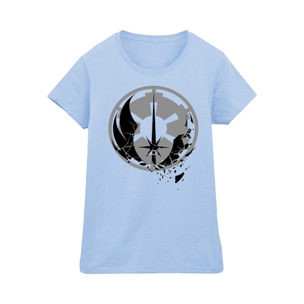 Star Wars Dam/Kvinnor Obi-Wan Kenobi Fractured Logos Bomull T-shirt Baby Blue XXL