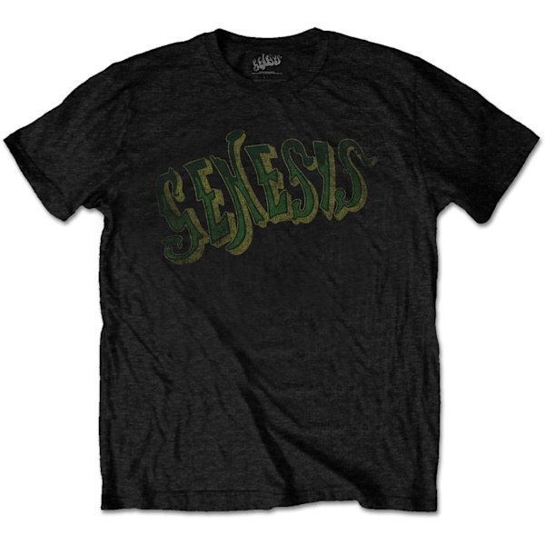 Genesis Unisex Vintage Logo T-Shirt M Svart/Grön Black/Green M