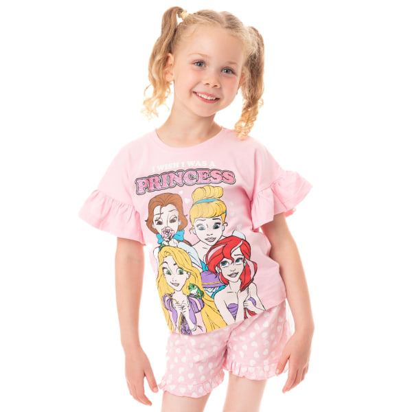 Disney Princess Girls Cotton Short Pyjamas Set 2-3 Years Pink Pink 2-3 Years