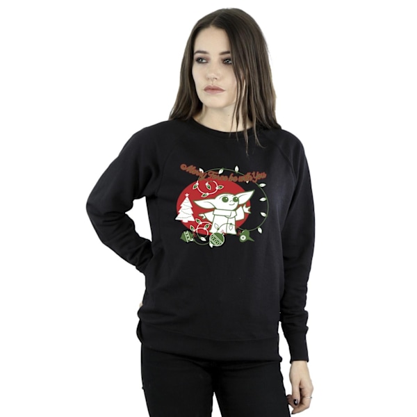 Star Wars The Mandalorian Dam/Damer Baby Yoda Force Be With Black L