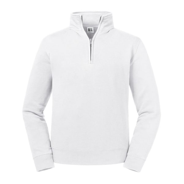 Russell Herr Authentic Zip Neck Sweatshirt 4XL Vit White 4XL
