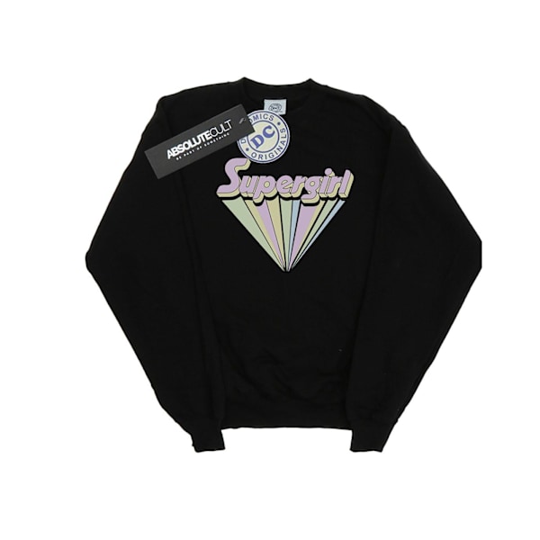 DC Comics Girls Supergirl Pastel Logo Sweatshirt 5-6 år Svart Black 5-6 Years