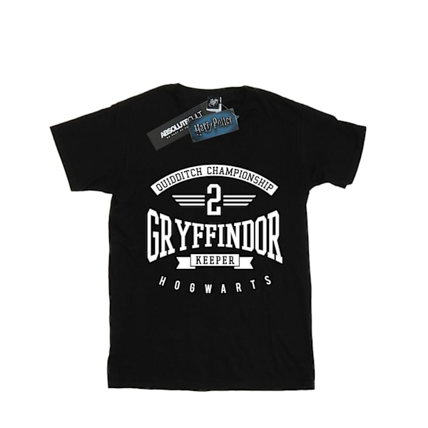 Harry Potter Pojkar Gryffindor Keeper T-shirt 9-11 år Svart Black 9-11 Years