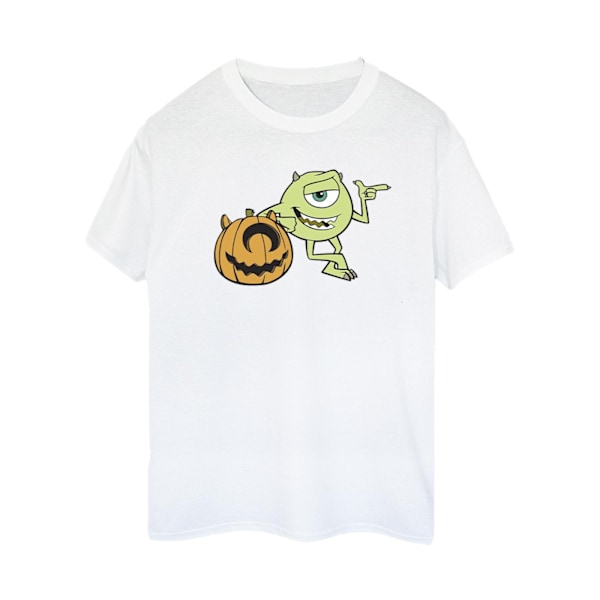 Monsters Inc Dam/Kvinnor Pumpa Bomull Boyfriend Halloween T-shirt White 5XL