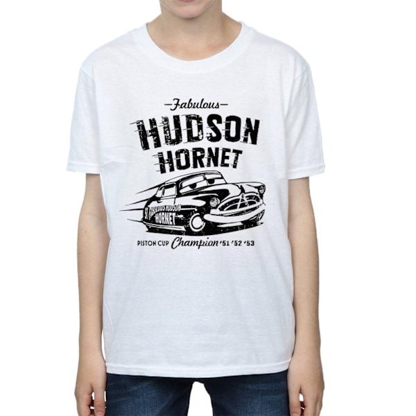 Disney Boys Cars Hudson Hornet T-shirt 12-13 år Vit White 12-13 Years