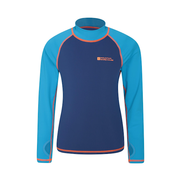 Mountain Warehouse Barnkläder/Barn Långärmad Rashguard 2-3 År Blue 2-3 Years