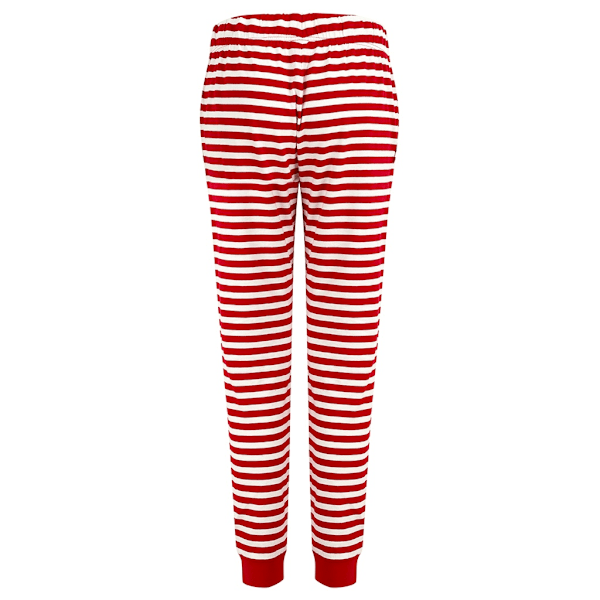 SF Dam/Kvinnor Randiga Loungebyxor L Röd/Vit Red/White L