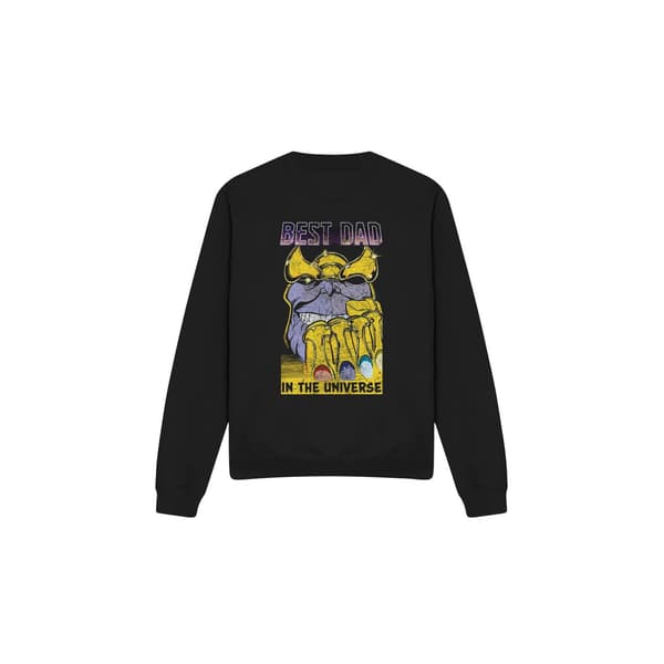 Avengers Unisex Vuxen Bästa Pappa Thanos Sweatshirt M Svart Black M