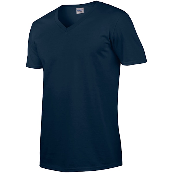 Gildan Soft Style V-halsad kortärmad T-shirt L Marinblå Navy L