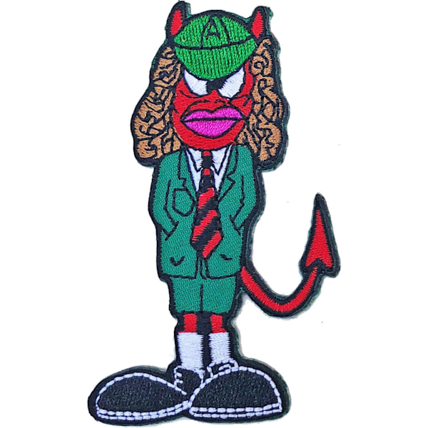 AC/DC Angus Devil Strykjärnsmärke One Size Grön/Röd Green/Red One Size