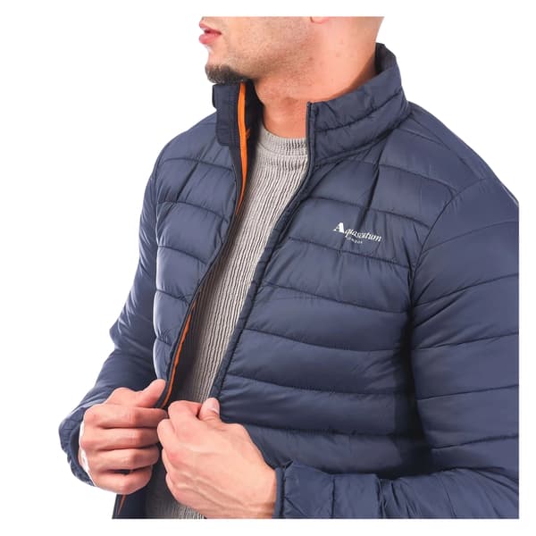 Aquascutum Herr Pufferjacka M Marinblå Navy M