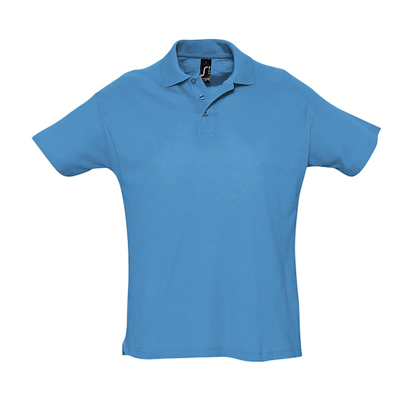 SOLS Herr Sommar II Pique Kortärmad Poloskjorta XS Aqua Aqua XS