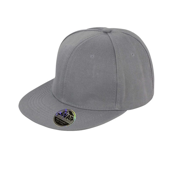 Result Unisex Core Bronx Original Flat Peak Snapback Enfärgad Heather Grey One Size
