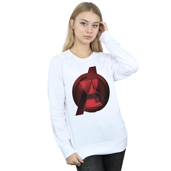 Marvel Womens/Ladies Black Widow Movie Avengers Logo Sweatshirt White S