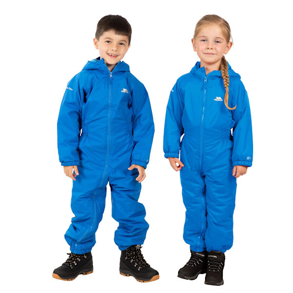 Trespass Kids Unisex Dripdrop Vadderad Vattentät Regnställ 3/4 År Cobalt 3/4 Years