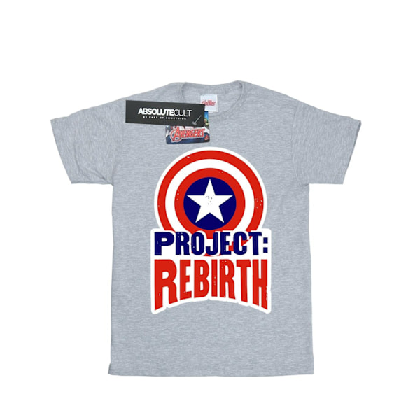 Marvel Boys Captain America Project Rebirth T-Shirt 7-8 år S Sports Grey 7-8 Years