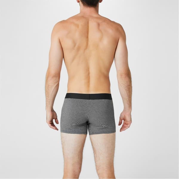 Firetrap Herr Logo Boxershorts (2-pack) L Svart/Grårandig Black/Grey Stripe L